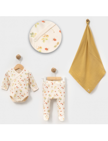 MINISSE UNISEX 3-6 MONTHS ROSEHIP BODY BLANKET SET 4948
