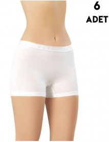 Kota Lycra 6-Piece Women's Boxer White 5000