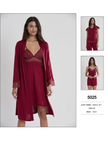 Pierre Cardin Cotton 6 Pcs Burgundy Set 5025