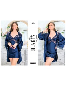 Laris Short 2-Piece Satin Set 5039