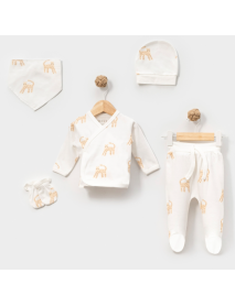 BEGISA GIRL 0-3 MONTHS LACE MUSLIN 8 PIECE SET 5051