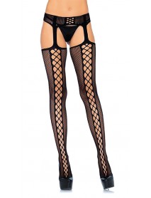 NightLight Garter Look Fancy Socks 5107