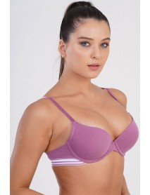 New Bra Half Push Up Cotton Without Support Dried Rose 5116