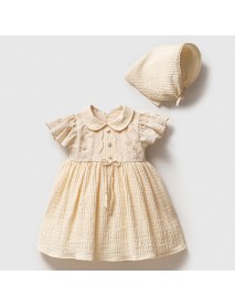 Noynoy Girl 6-9-12-18 Month Broded Muslin Dress 5128NY