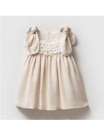 Noynoy Girl 6-9-12-18 Months Linen Dress 5162NY
