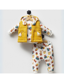 HIPPIL BOY 9-12-18 MONTHS GEOMETRIC SHAPES 3-PIECE SET 5212