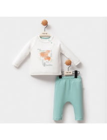 MOİ NOİ BOY 6-9-12-18 MONTHS PALM 2 PIECE SET 5273