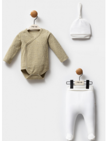 MOİ NOİ UNISEX 0/3-3/6 MONTHS HAT BODYSUIT 5303