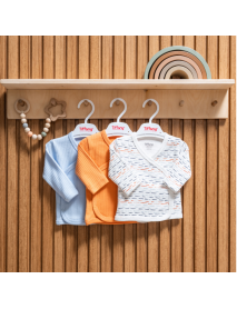 TIFFANY BOY 0-3 MONTHS STRIPED 3-PIECE UPPER BODYSUIT 53078