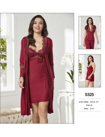   Pierre Cardin Burgundy Cotton 6 Pcs Set 5325