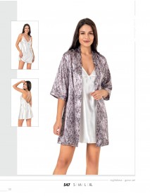 Moongirl 2-Pieces Short Ngihtgown Set 547 