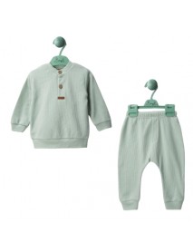 BEGI BOYS 3-6-9-12-18 MONTHS WAFFLE 2-PIECE SET 5471