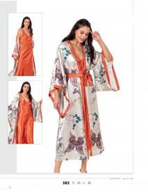 Moongirl 2-Pieces Long Nightgown Set 582 