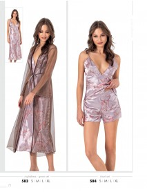 Moongirl 2-Pieces Long Nightgown Set 583 
