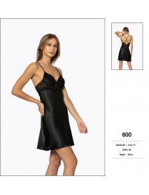 Pierre Cardin Black Short Nightgown 600
