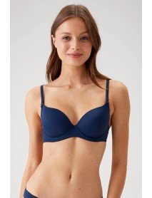  Pierre Cardin Underwire,Unsupported Bra 6000 Navy Blue