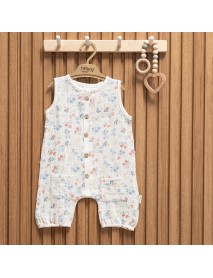 Tiffany Girl 6-9-12-18-24 Months Sweet Muslin Jumpsuit 60023Tİxx