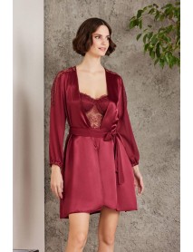 Pierre Cardin Satin 6-piece Burgundy Set 6005
