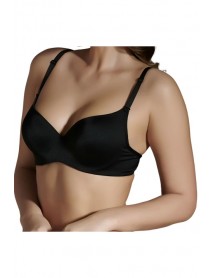 New Bra Laser Cut Unsupported Bra Black 6010