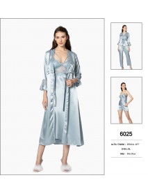 Pierre Cardin Satin 6 Pcs Blue Set 6025