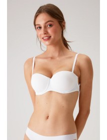   Pierre Cardin Underwire,Strapless,Unsupported Bra 6021 White