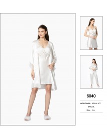 Pierre Cardin Satin 6 Pcs Ecru Set 6040 