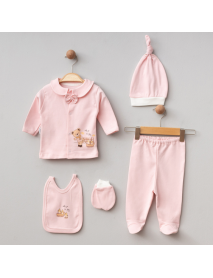 ZIPIR UNISEX 0-3 MONTHS SET OF 5 WITH BEAR AND CHICK 605