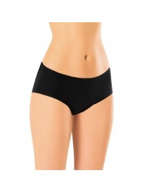 Miss Modinn Laser Cut Bato Slip Panties Cotton Black 6050