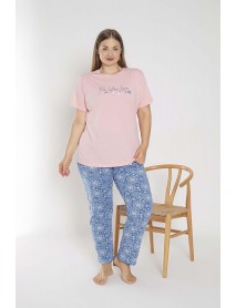 Senfoni Big Size Women's Pajamas 24Y1S6051BB