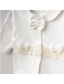 ZIPIR GIRL 0-3 MONTHS FRENCH LACE 5-PIECE SET 607