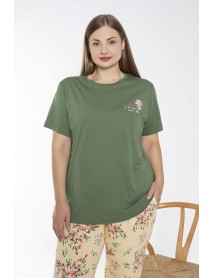 Senfoni Big Size Women's Pajamas 24Y1S6086BB