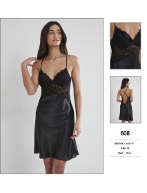 Pierre Cardin Black Short Nightgown 608