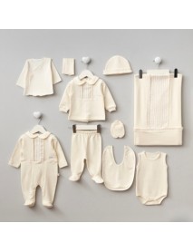 PUGI BOY 0-3 MONTHS VUAL PLEATED NATURAL SET OF 10 6201