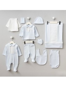 PUGI BOY 0-3 MONTHS VOULE PLEATED SET OF 10 6202