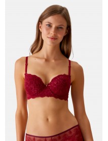  Pierre Cardin Extra Support,Bra 6208 Burgundy