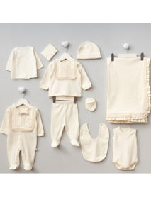 PUGI GIRL 0-3 MONTHS RIBBED KOPANAKIL SET OF 10 6221
