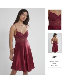 Pierre Cardin Burgundy Short Nightgown 627 