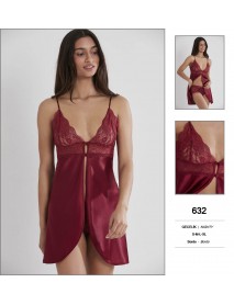 Pierre Cardin Burgundy Short Nightgown 632