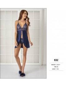 Pierre Cardin Navy Short Nightgown 632