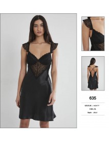 Pierre Cardin Black Short Nightgown 635