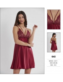 Pierre Cardin Burgundy Short Nightgown 640