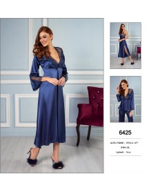 Pierre Cardin Satin 6 Pcs Navy Set 6425
