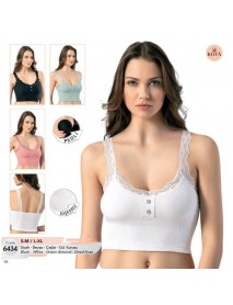  Kota Camisole Lace Padded Crop White 6434