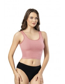 Kota Camisole Lace Crop Dried Rose 6438