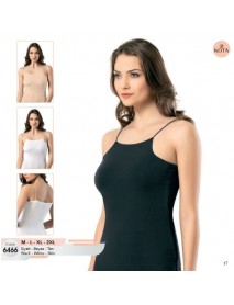 Kota Rope Strap Combed Cotton Undershirt Black (BıgSıze) 6466