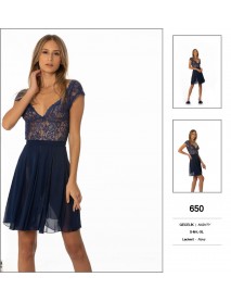 Pierre Cardin Navy Short Nightgown 650