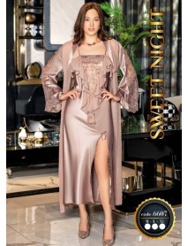 Mink Long Dressing Gown Nightgown Set Sweet Night 6607