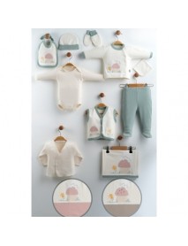 GAYE BABY GIRL 0-3 MONTHS FLOWER EMBROIDERED 10-PIECE SET 6654