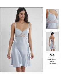 Pierre Cardin Blue Short Nightgown 665 