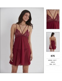 Pierre Cardin Burgundy Short Nightgown 675 
